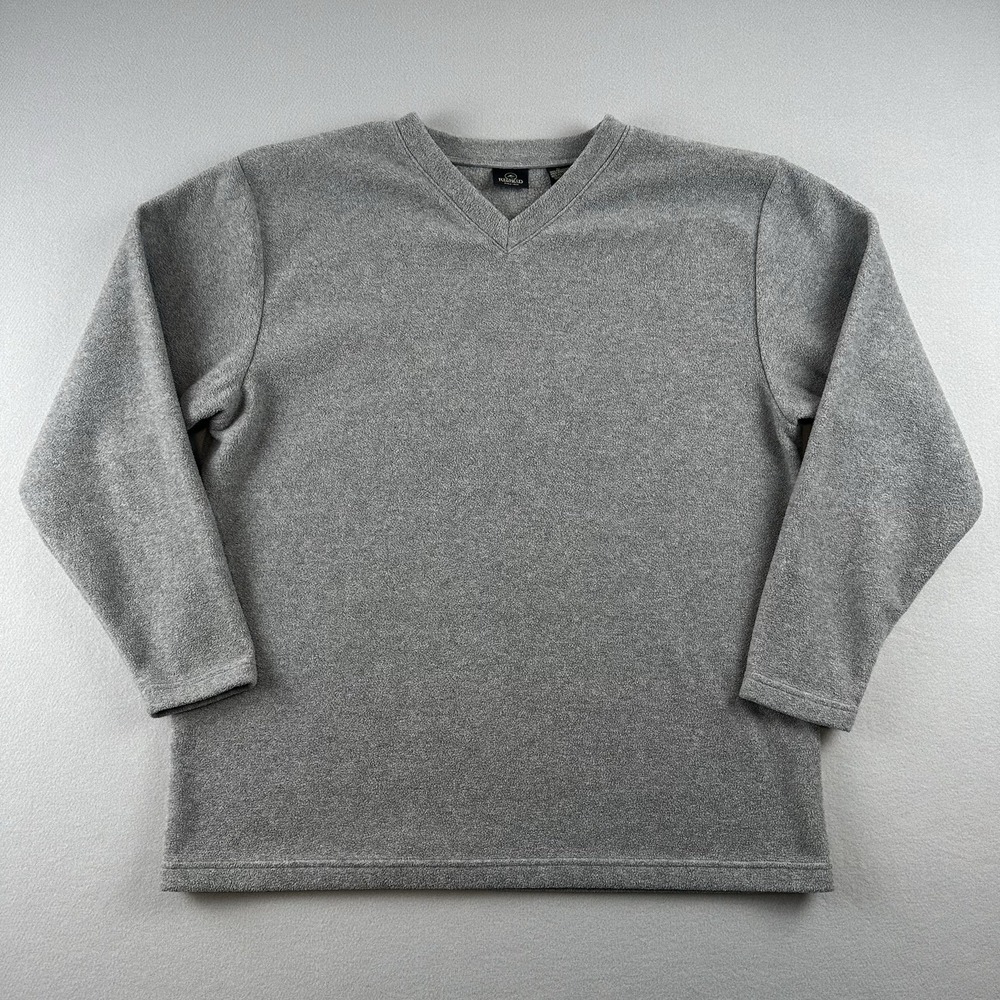 Redhead Fleece Sweater Mens XL‎ Gray V-Neck Pullover Outdoors